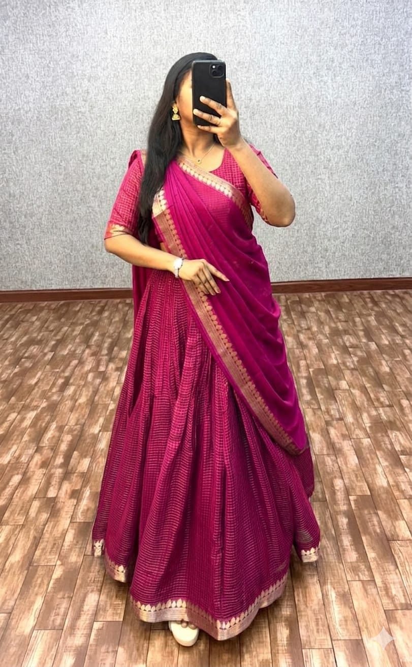 Viscose Readymade Dhavani / Half Saree Collection – 115 AED