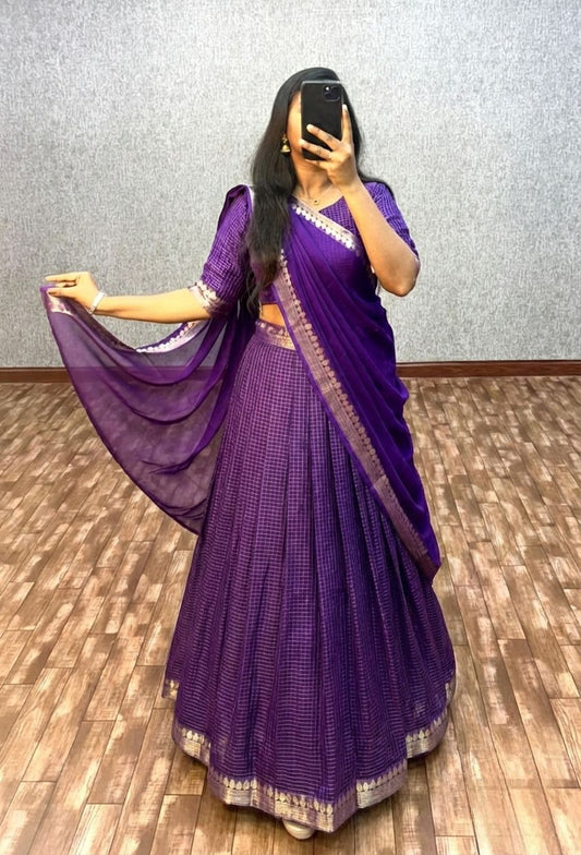 Viscose Readymade Dhavani / Half Saree Collection – 115 AED