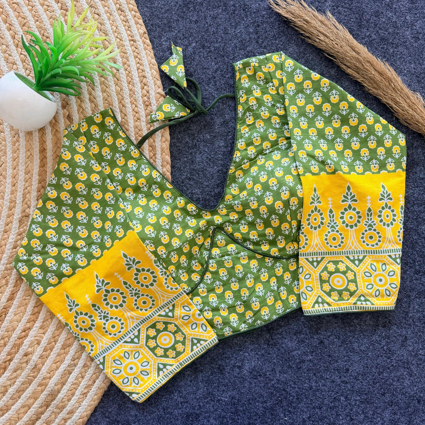 Ajrakh Cotton Readymade Blouse – 50 AED