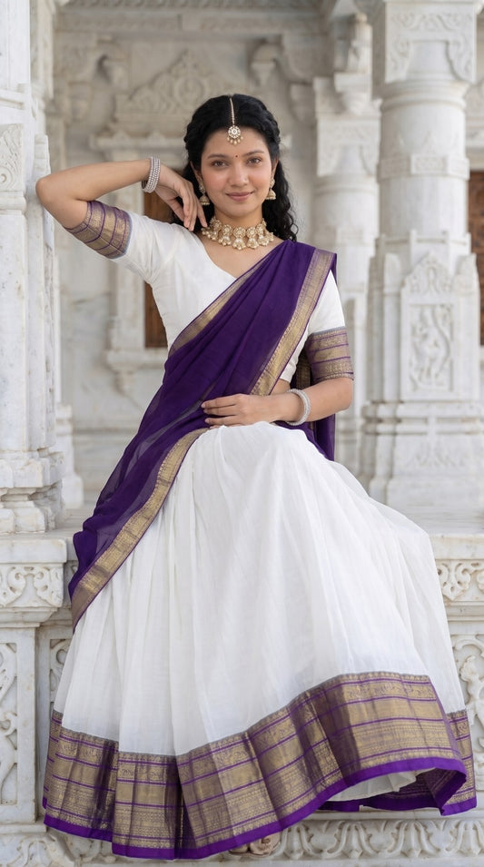 Mul Chanderi Cotton Readymade Dhavani Collection – 99 AED