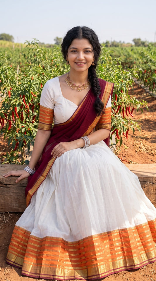 Mul Chanderi Cotton Readymade Dhavani Collection – 99 AED