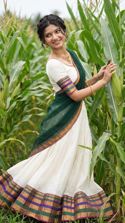 Mul Chanderi Cotton Readymade Dhavani Collection – 99 AED