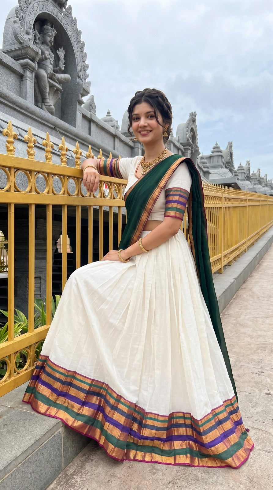 Mul Chanderi Cotton Readymade Dhavani Collection – 99 AED