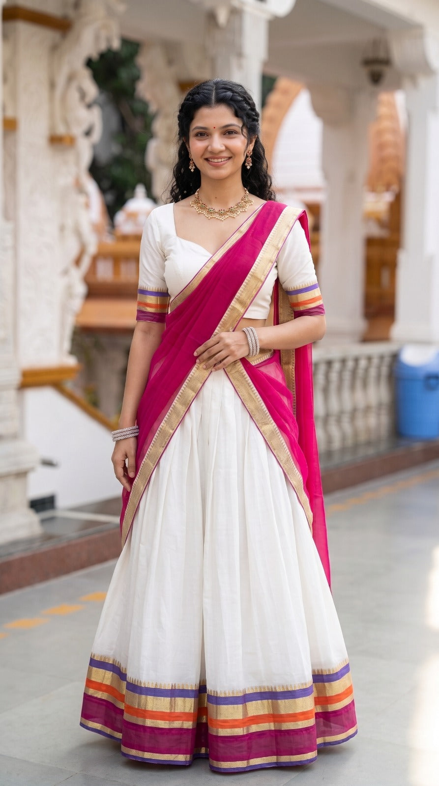 Mul Chanderi Cotton Readymade Dhavani Collection – 99 AED