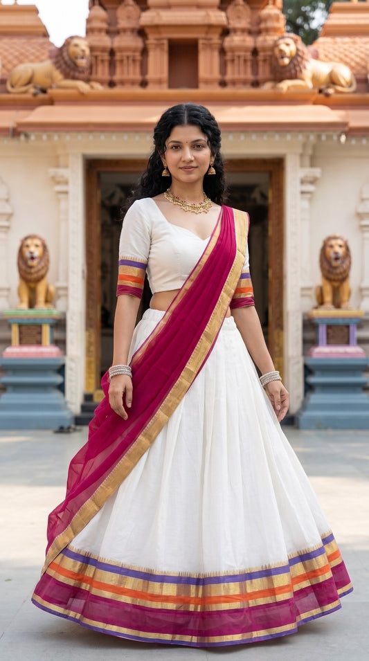 Mul Chanderi Cotton Readymade Dhavani Collection – 99 AED