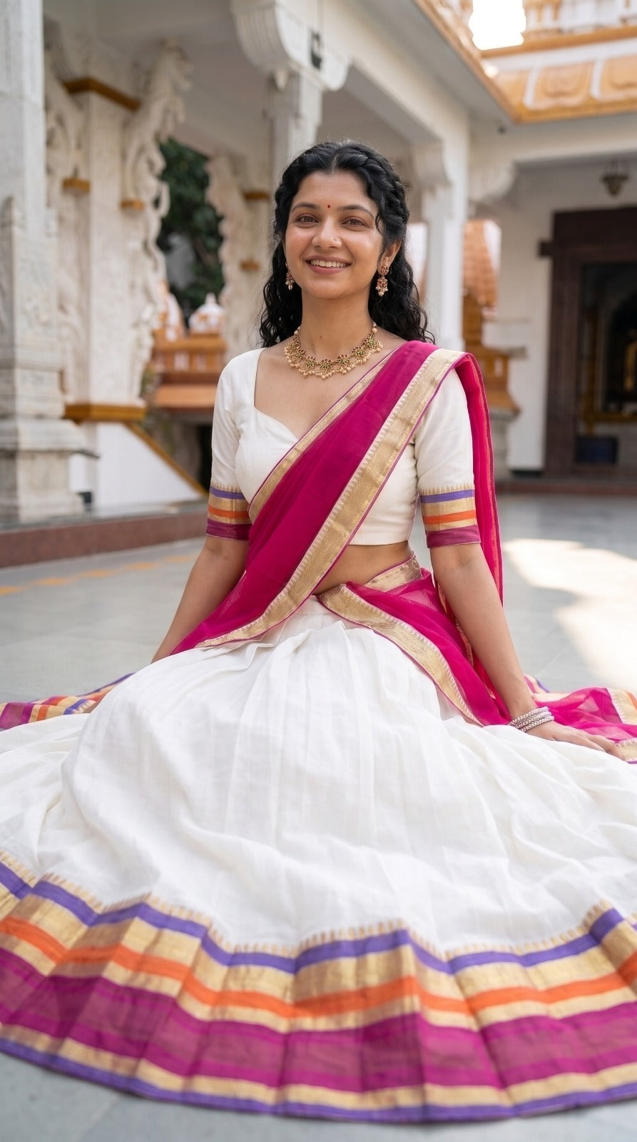 Mul Chanderi Cotton Readymade Dhavani Collection – 99 AED