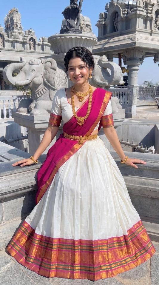 Mul Chanderi Cotton Readymade Dhavani Collection – 99 AED