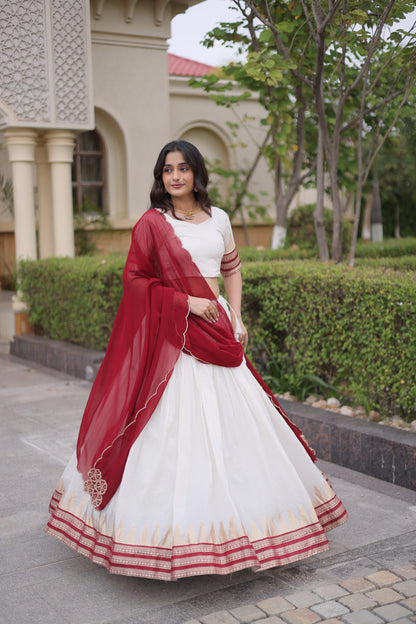Viscose Jacquard Silk Readymade Dhavani / Half Saree Collection – 139 AED