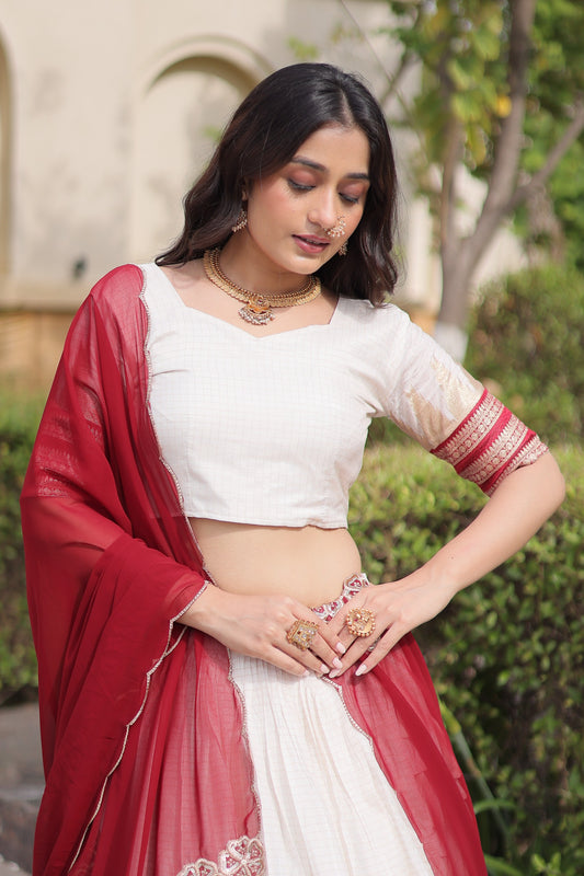 Viscose Jacquard Silk Readymade Dhavani / Half Saree Collection – 139 AED
