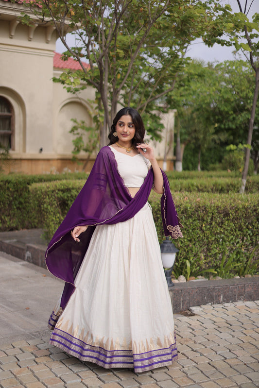 Viscose Jacquard Silk Readymade Dhavani / Half Saree Collection – 139 AED