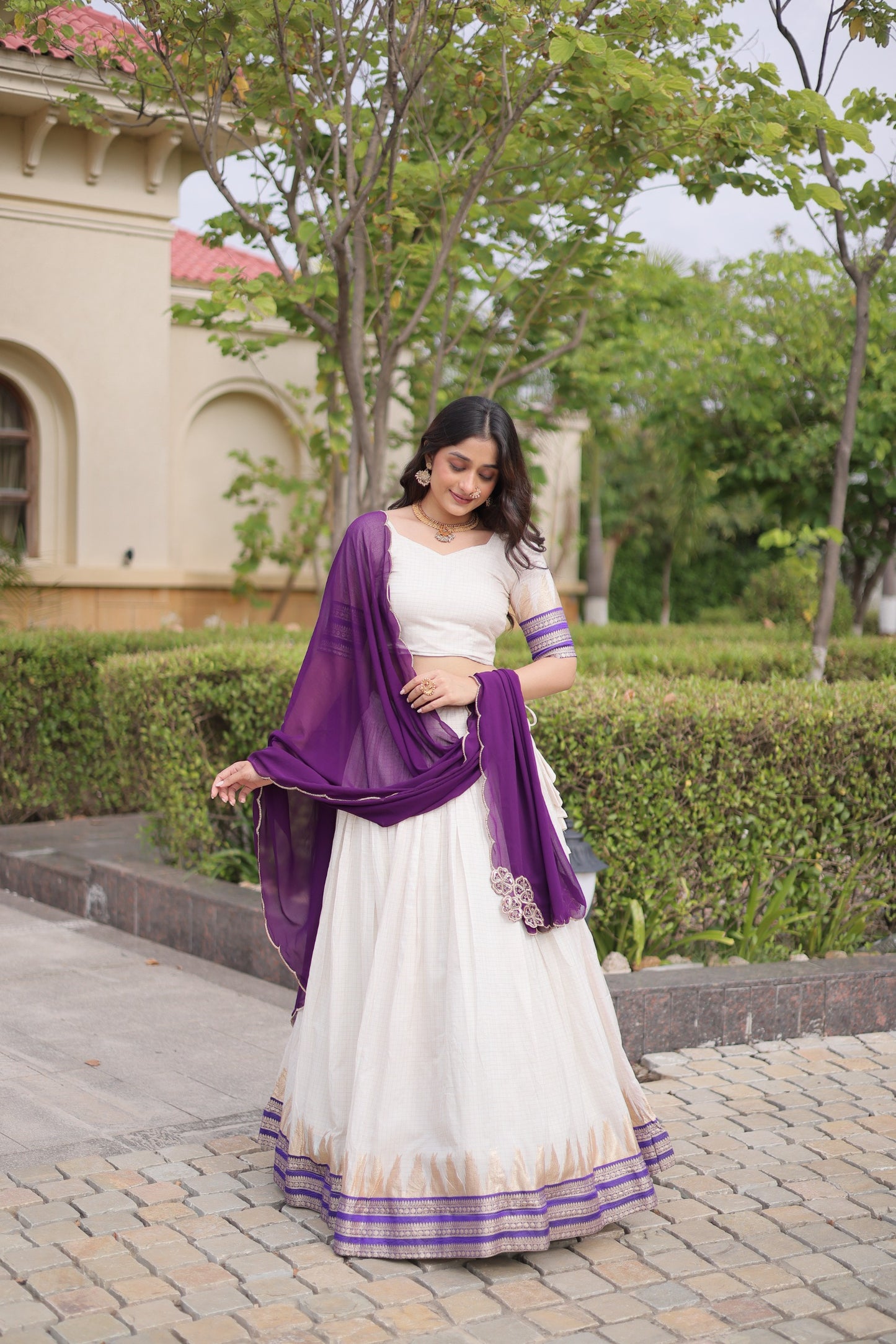 Viscose Jacquard Silk Readymade Dhavani / Half Saree Collection – 139 AED