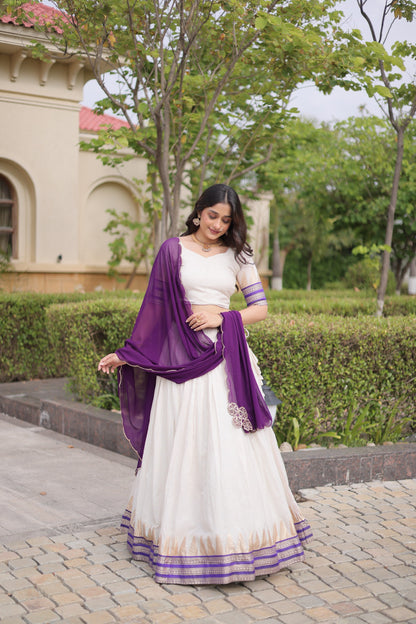 Viscose Jacquard Silk Readymade Dhavani / Half Saree Collection – 139 AED