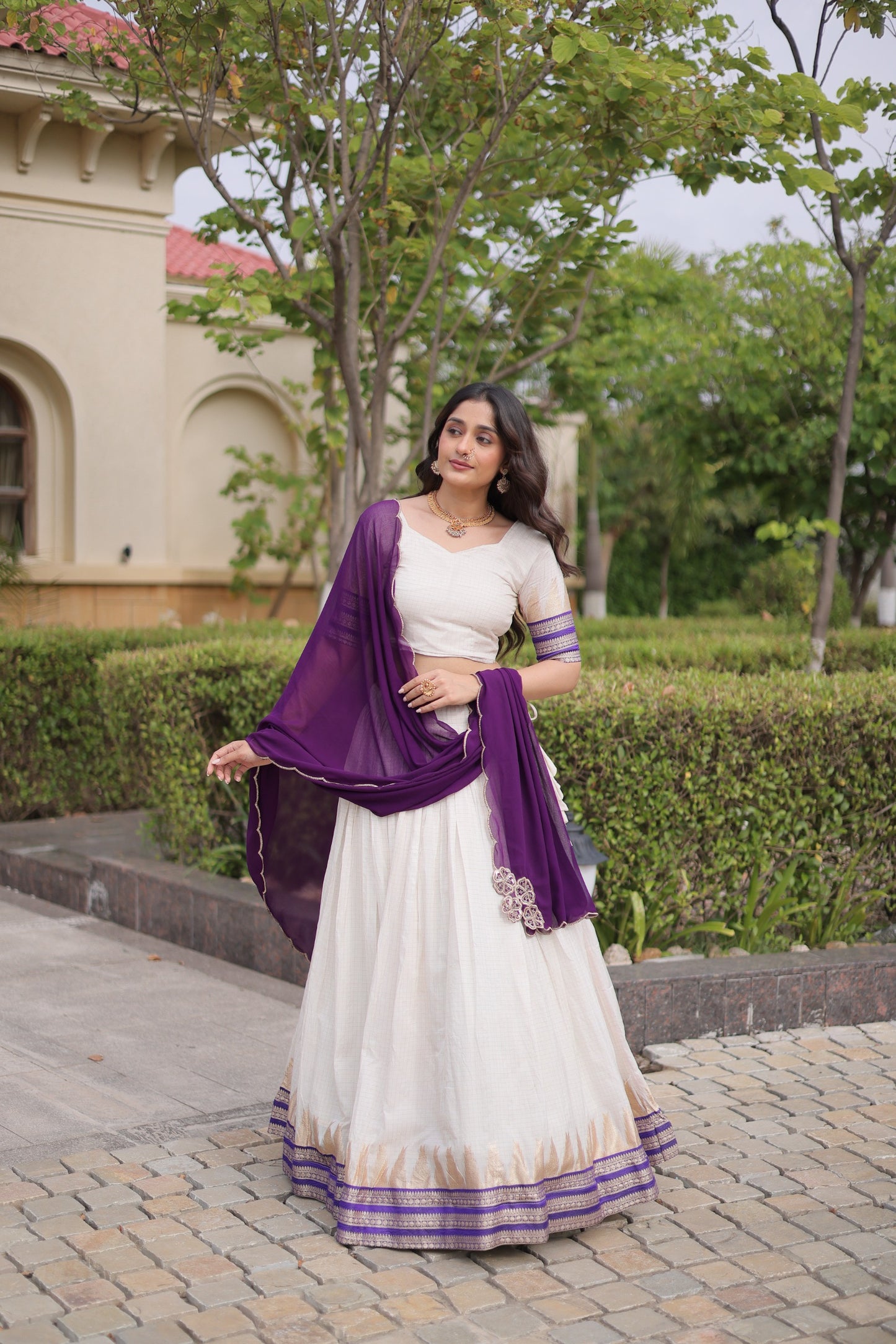 Viscose Jacquard Silk Readymade Dhavani / Half Saree Collection – 139 AED