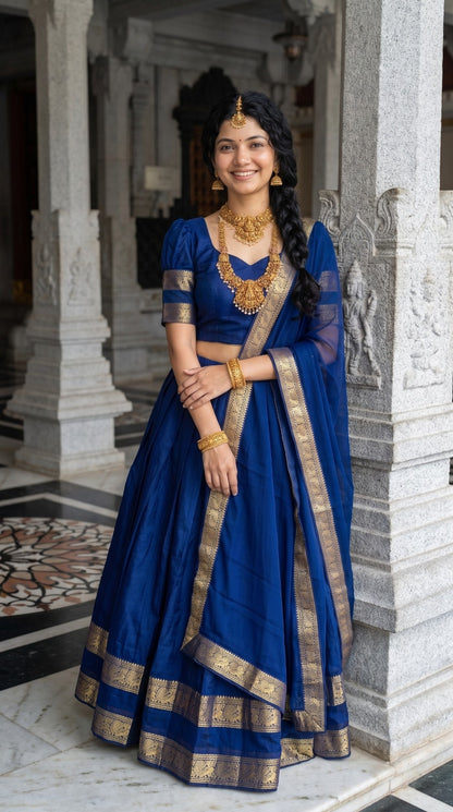 Cotton Silk Readymade Dhavani / Half Saree Collection – 99 AED