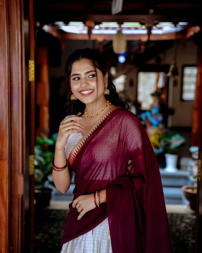 Jacquard Cotton Silk Readymade Dhavani / Half Saree Collection – 99 AED