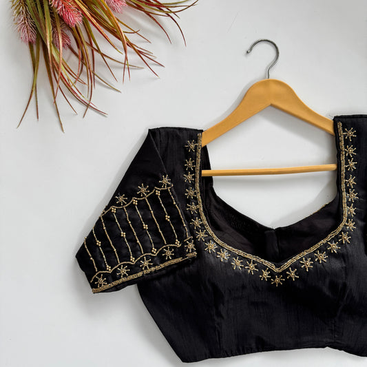 Soft Silk Handcrafted Beadwork Readymade Blouse – 79 AED