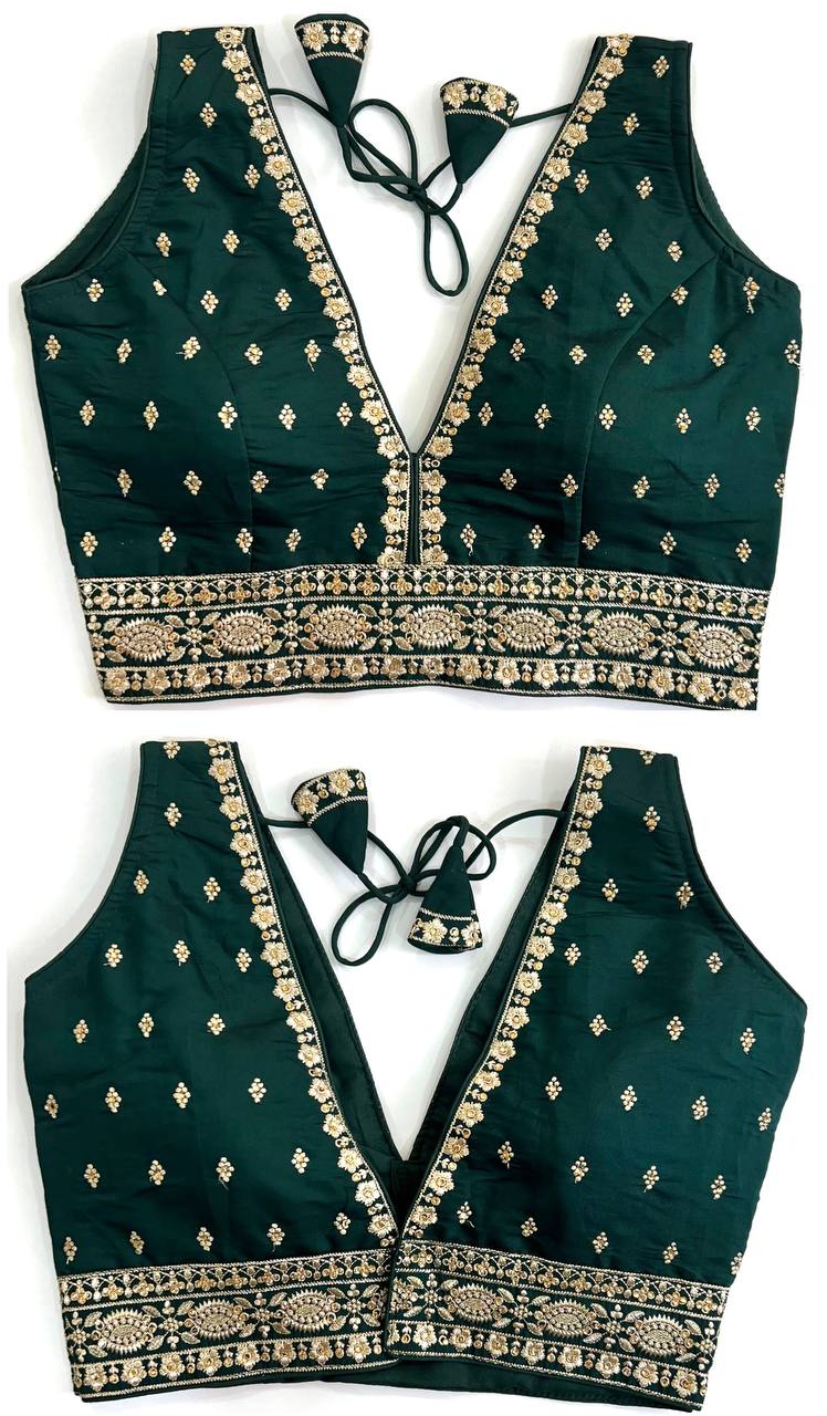 Readymade Front & Back Embroidered Blouse – 50 AED