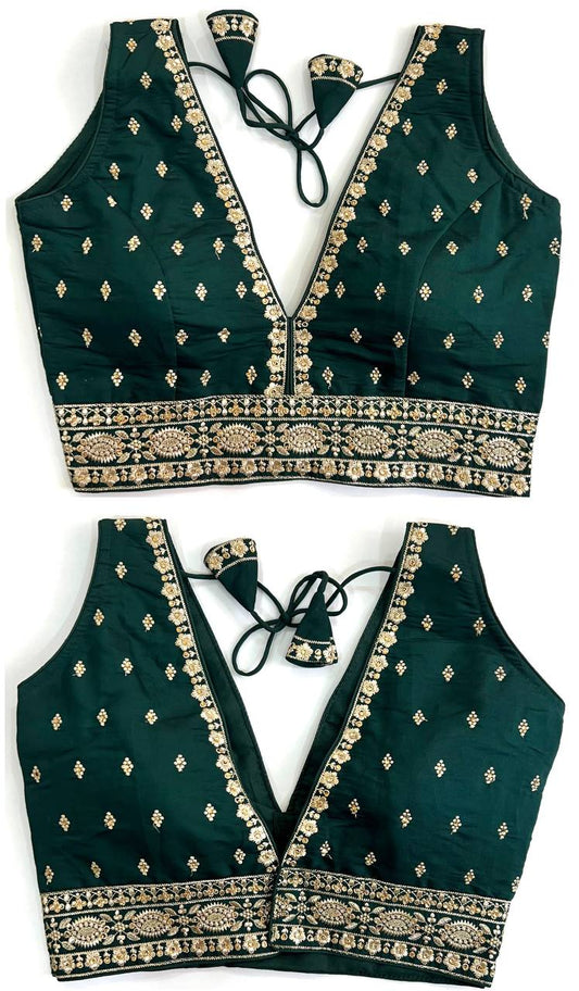Readymade Front & Back Embroidered Blouse – 50 AED
