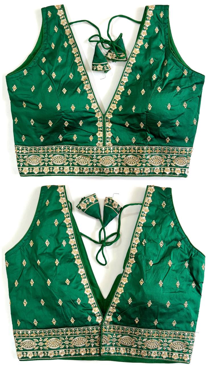 Readymade Front & Back Embroidered Blouse – 50 AED