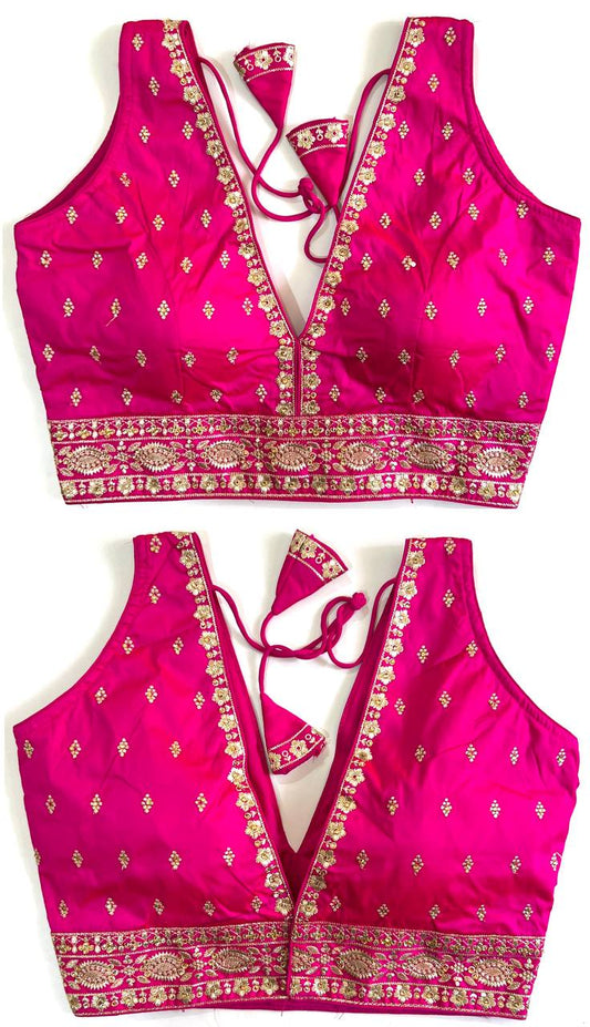 Readymade Front & Back Embroidered Blouse – 50 AED