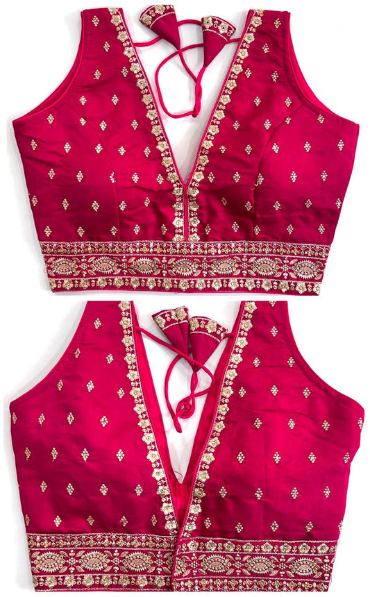 Readymade Front & Back Embroidered Blouse – 50 AED