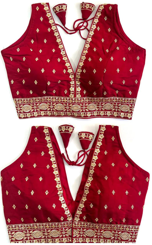 Readymade Front & Back Embroidered Blouse – 50 AED