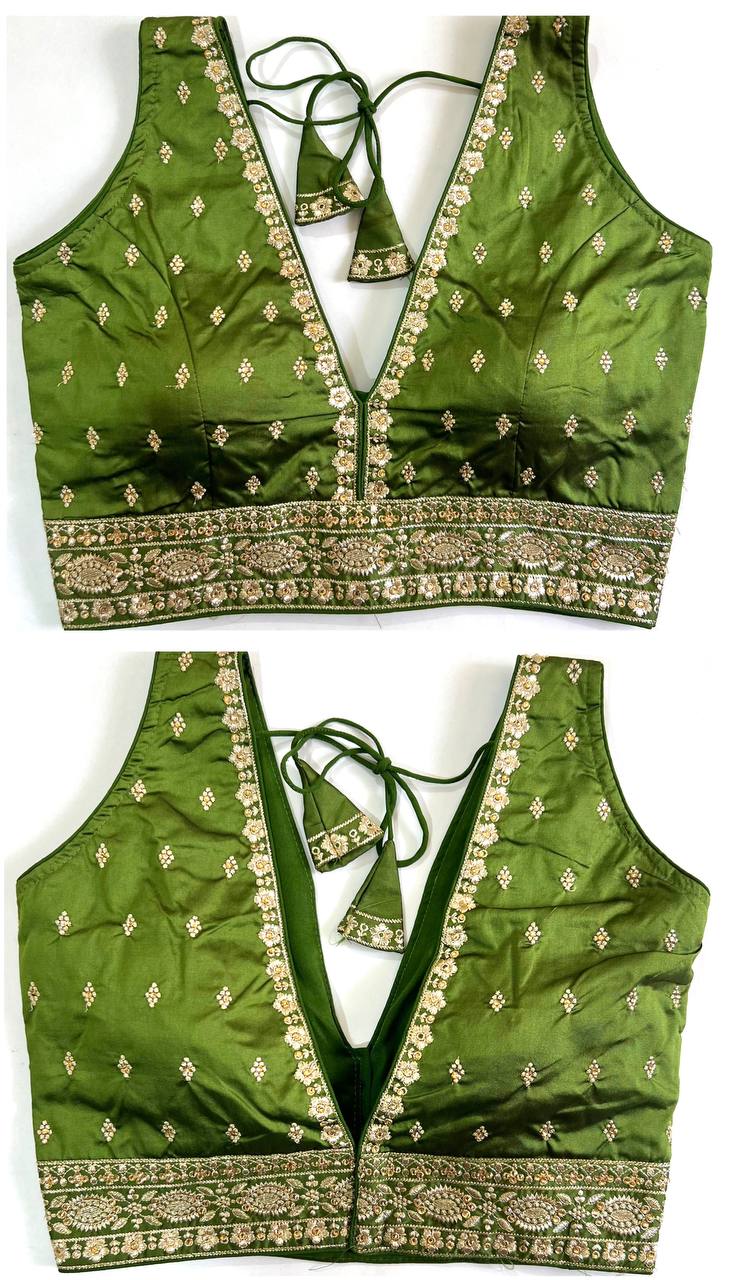 Readymade Front & Back Embroidered Blouse – 50 AED
