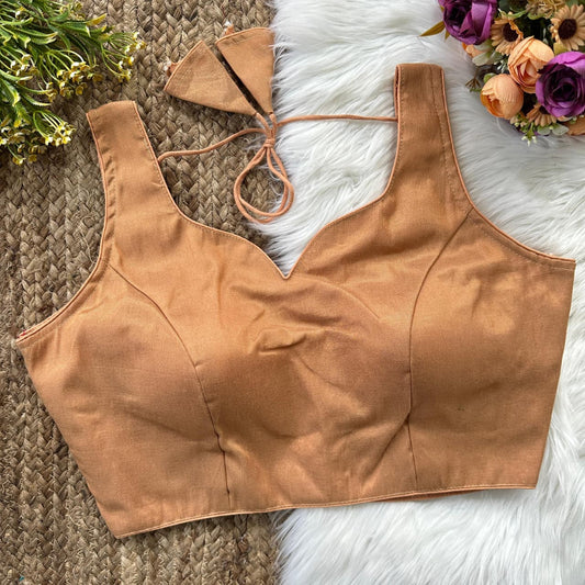 Soft Semi Silk Sweetheart Neck Readymade Blouse – 39 AED