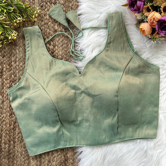 Soft Semi Silk Sweetheart Neck Readymade Blouse – 39 AED