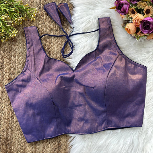 Soft Semi Silk Sweetheart Neck Readymade Blouse – 39 AED