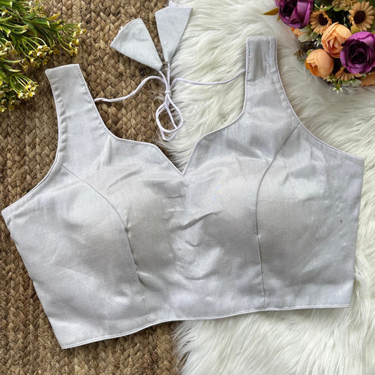 Soft Semi Silk Sweetheart Neck Readymade Blouse – 39 AED