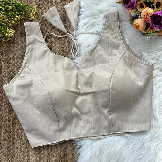 Soft Semi Silk Sweetheart Neck Readymade Blouse – 39 AED