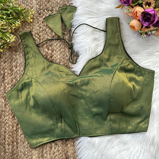 Soft Semi Silk Sweetheart Neck Readymade Blouse – 39 AED