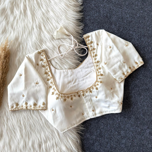 Handcrafted Beadwork Readymade Blouse – 89 AED
