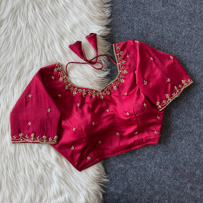 Handcrafted Beadwork Readymade Blouse – 89 AED