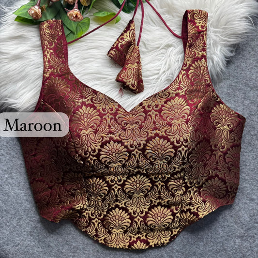 Brocade Silk Readymade Blouse – 50 AED