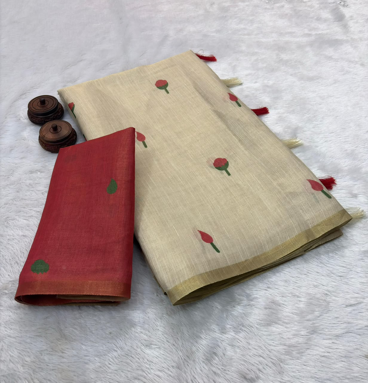 Erode Tissue Silk Saree with Printed Blouse – 69 AED