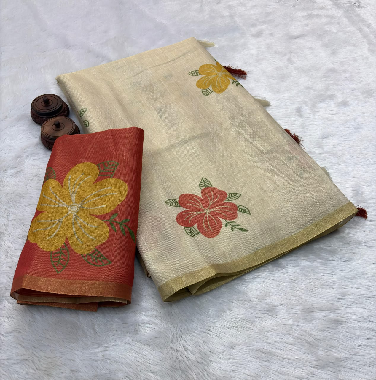 Erode Tissue Silk Saree with Printed Blouse – 69 AED