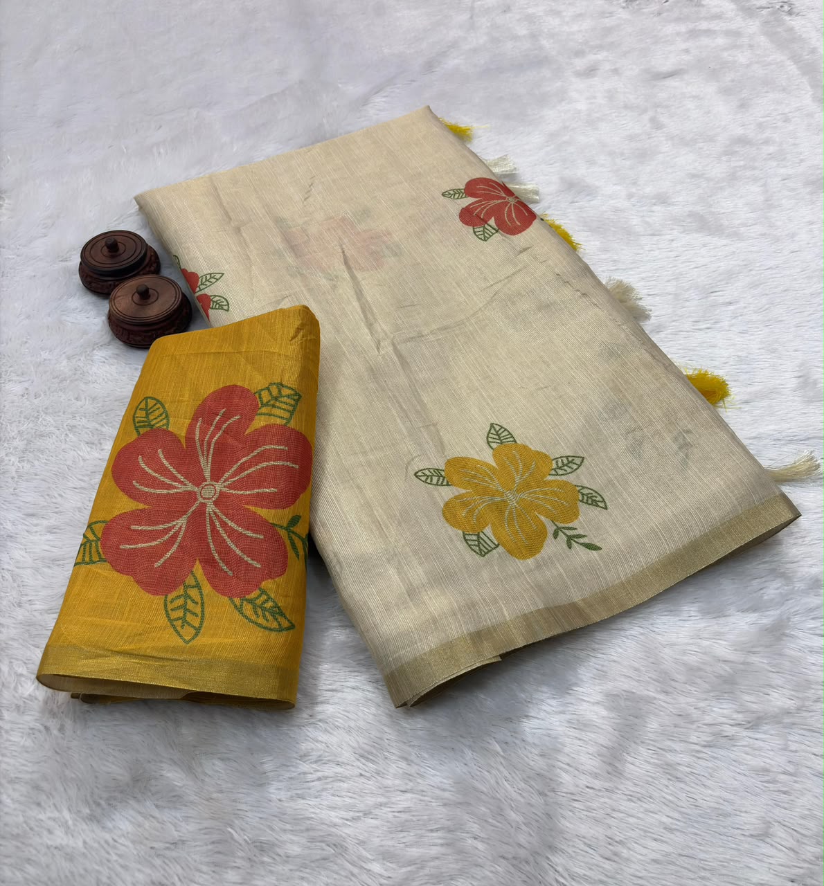 Erode Tissue Silk Saree with Printed Blouse – 69 AED