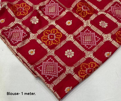 Premium Kota Silk Embroidered Saree with Banarasi Jacquard Silk Blouse – 115 AED