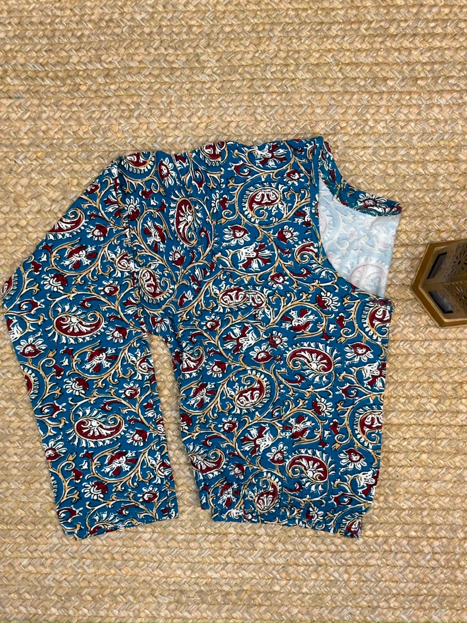 5501 - Elastic Long Sleeve Stretchable Ajrakh Blouse – 39 AED