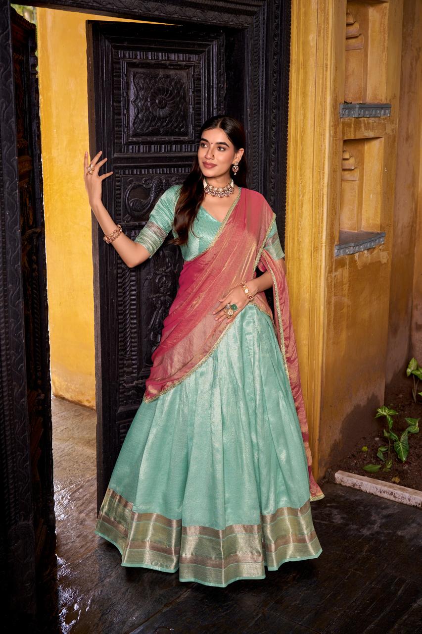 Fully Stitched Readymade Dhavani / Half Saree Collection – 129 AED