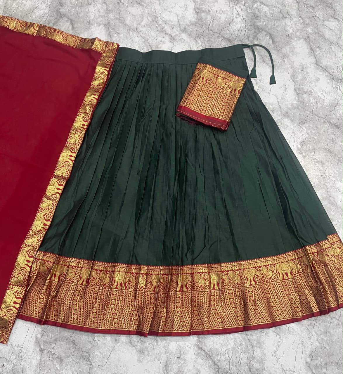 Cotton Silk Readymade Dhavani / Half Saree Collection – 99 AED