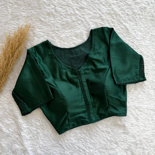 Plain Stretchable Readymade Blouse – Plus Size