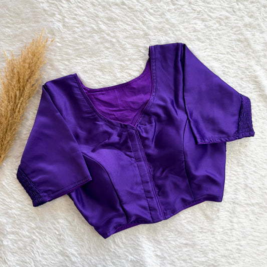 Plain Stretchable Readymade Blouse – Plus Size