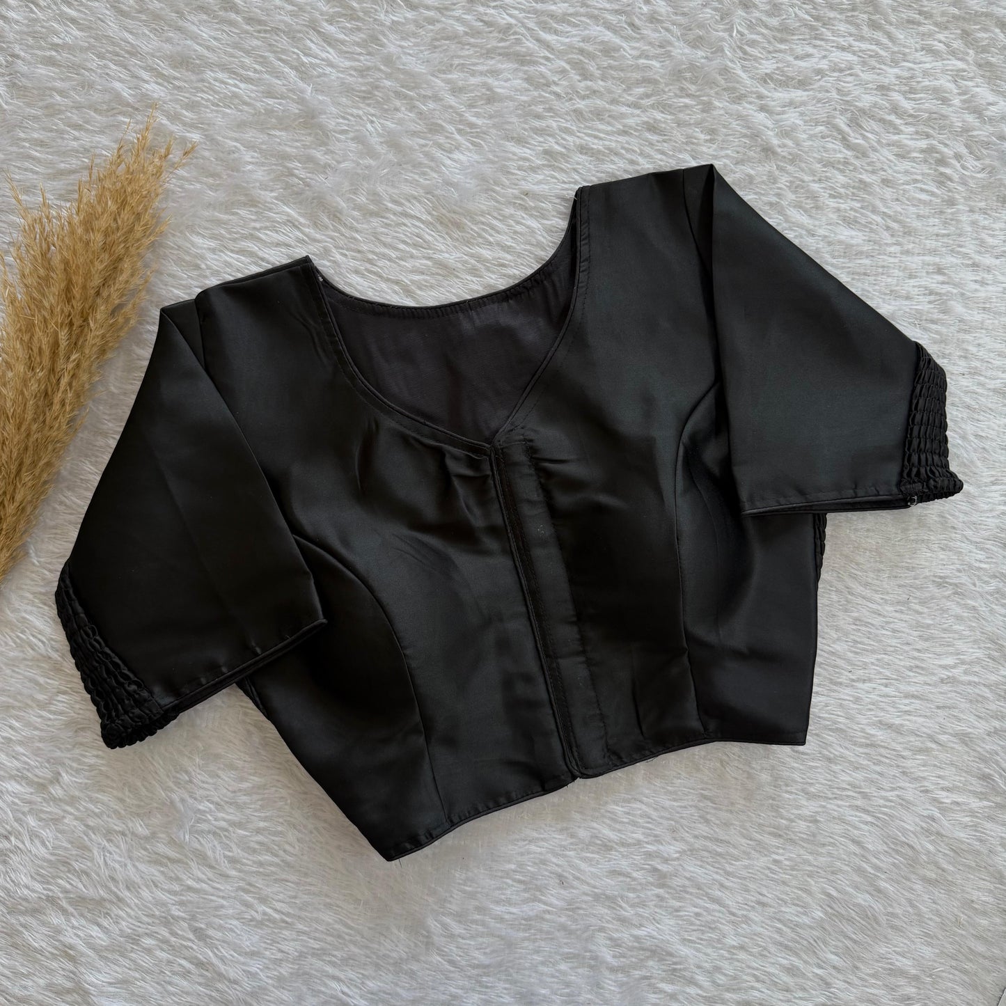Plain Stretchable Readymade Blouse – Plus Size
