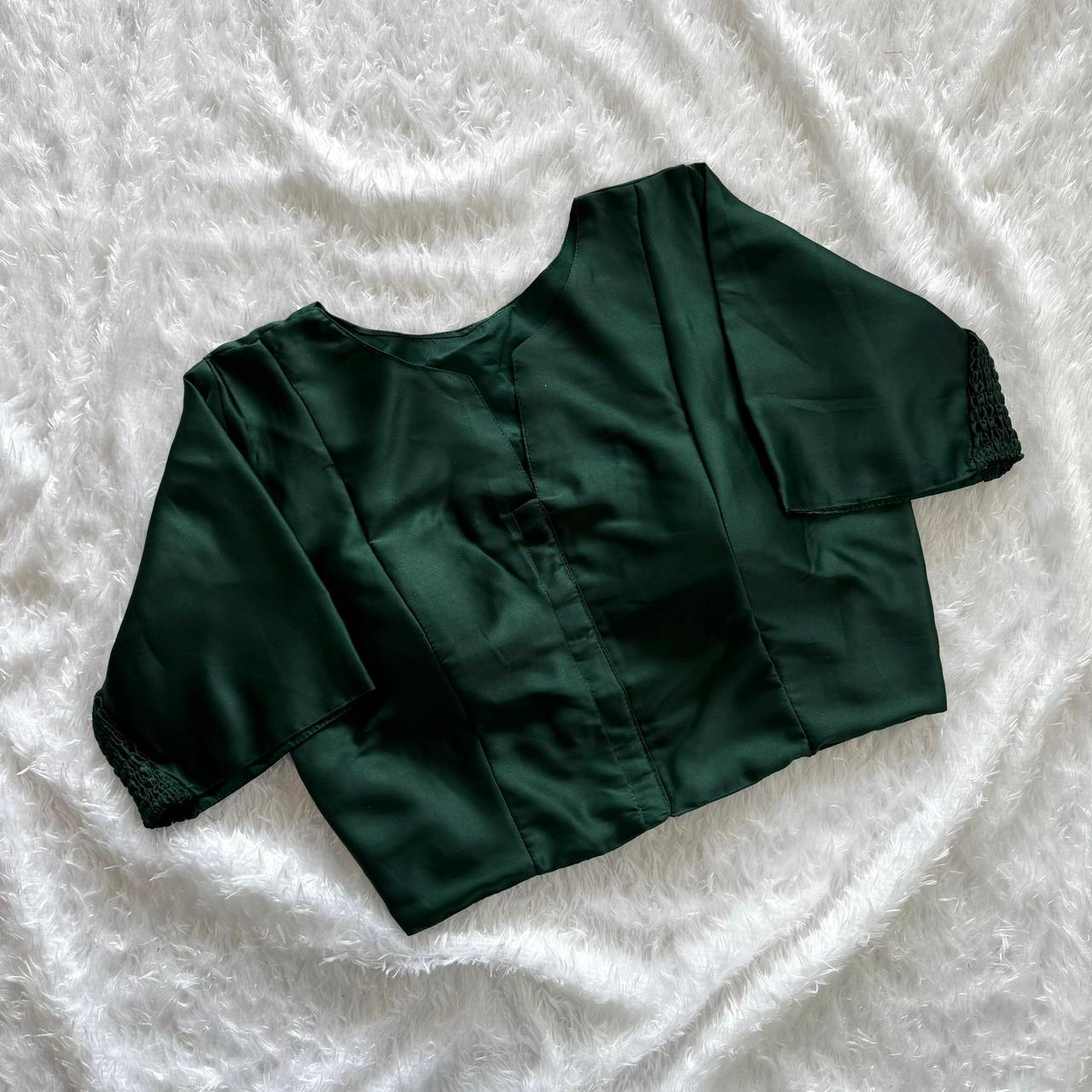 Plain Stretchable Readymade Blouse – Plus Size