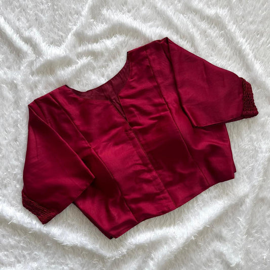 Plain Stretchable Readymade Blouse – Plus Size