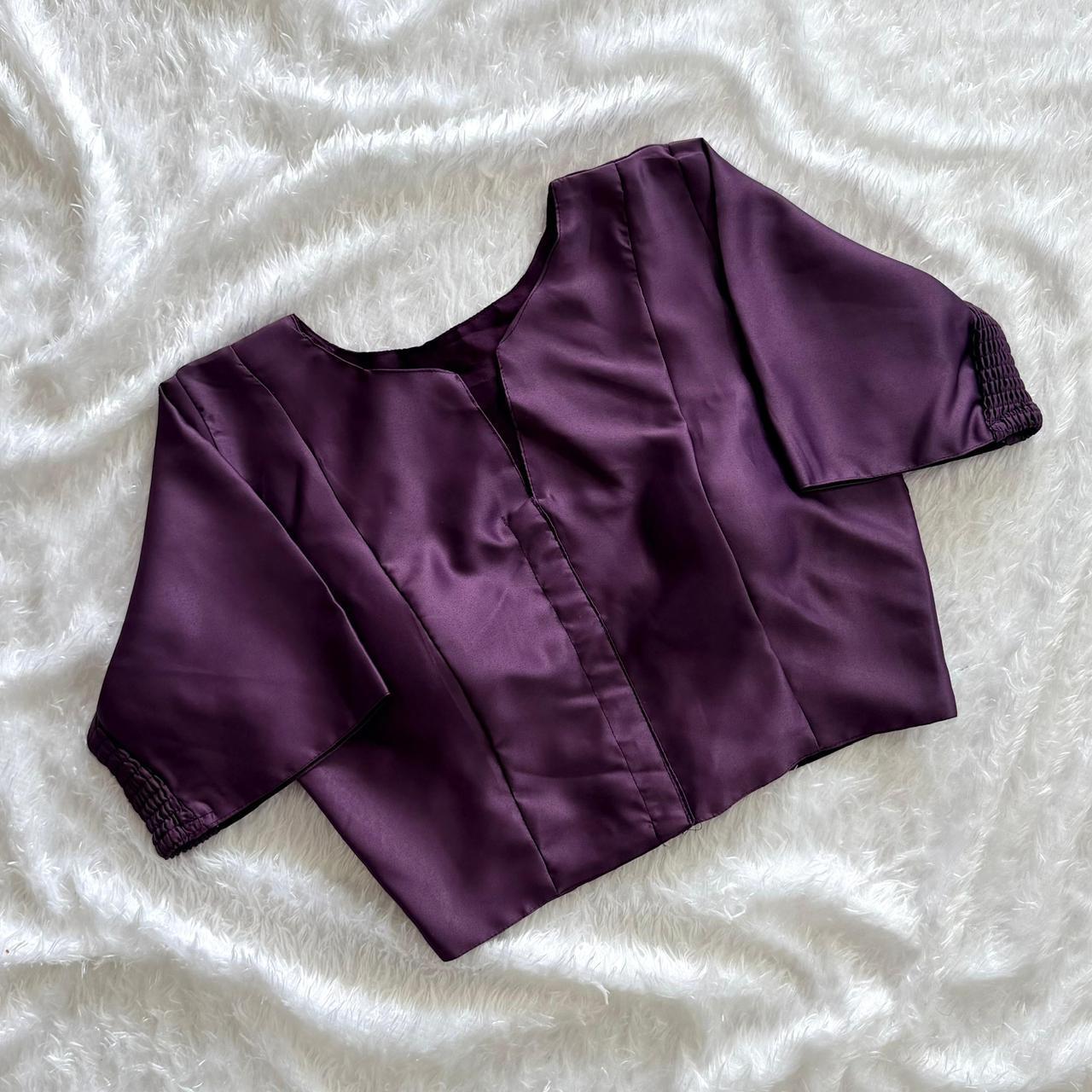 Plain Stretchable Readymade Blouse – Plus Size