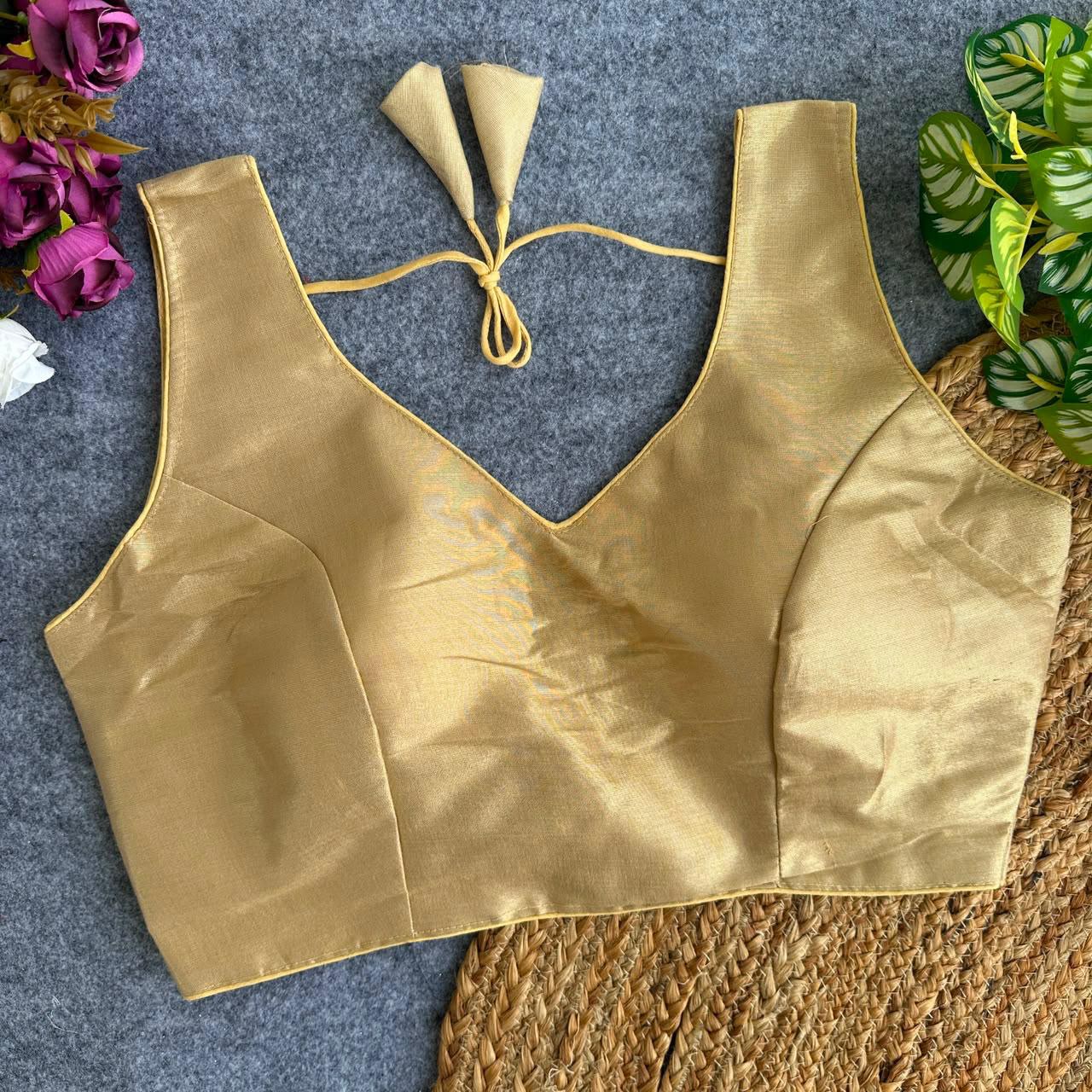 Soft South Tissue Silk Readymade Blouse – 39 AED